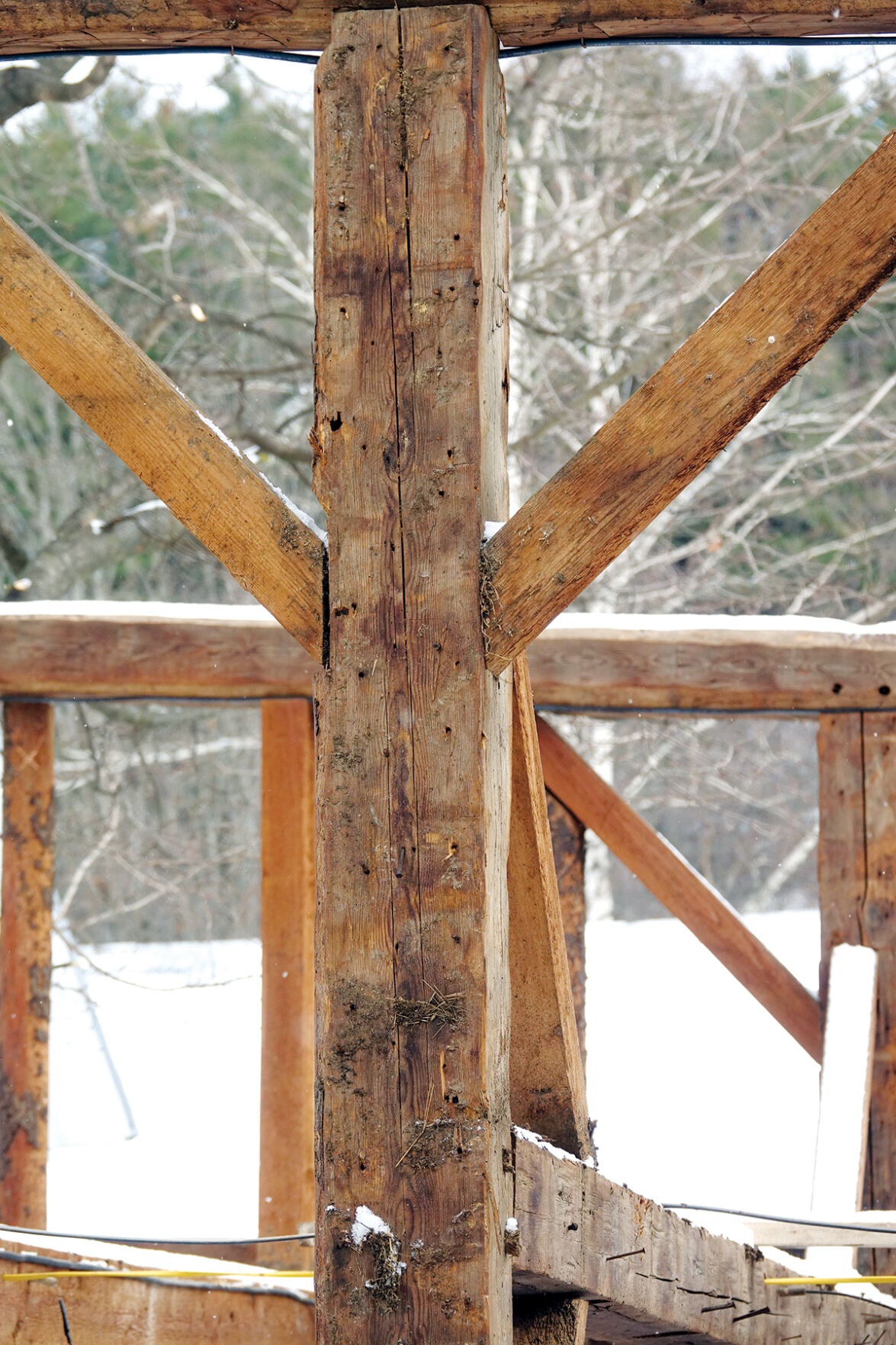 1843 carriage barn: Salvaging